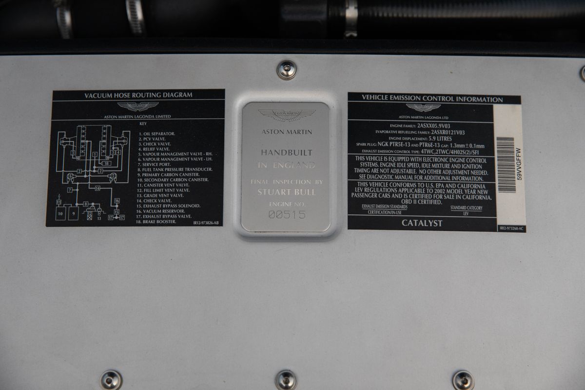 2002 Aston Martin V12 Vanquish 6-Speed Manual